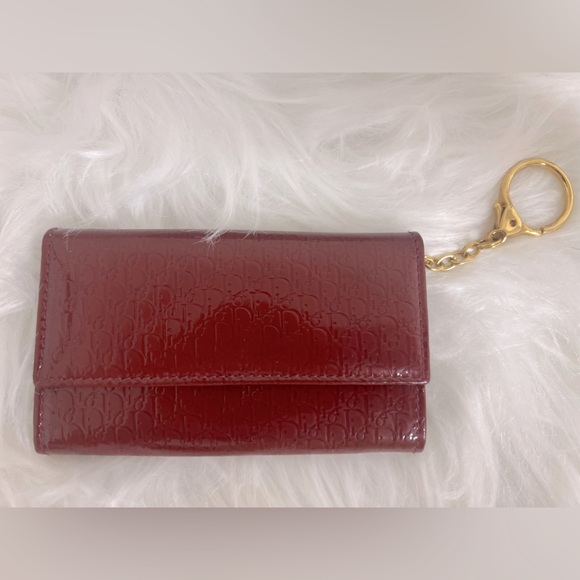 🔥Full Set🔥 Christian Dior Patent Leather Card Holder / Key Cles - Picture 7 of 11